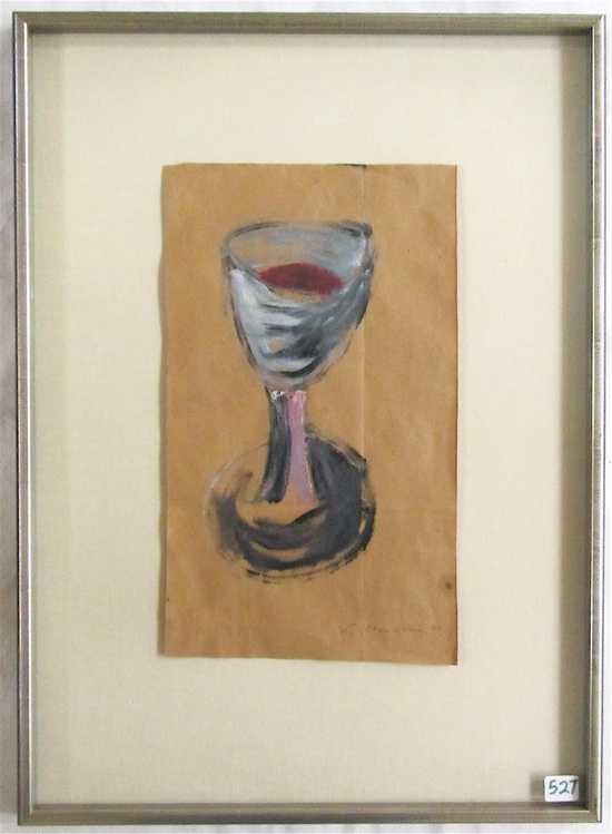 Appraisal: JAY STEENSMA TEMPERA ON PAPER BAG Washington - Chalice Pencil