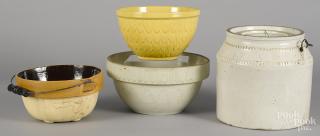 Appraisal: Four pieces of stoneware and pottery to include a McCoy