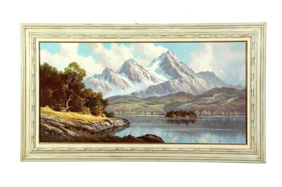 Appraisal: SIERRA MOUNTAINS BY ANTON GUTKNECHT CALIFORNIA GERMANY - Oil on