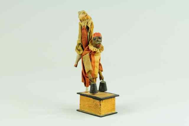 Appraisal: PERFORMING CLOWNS TOY Very early example depicts two hand painted