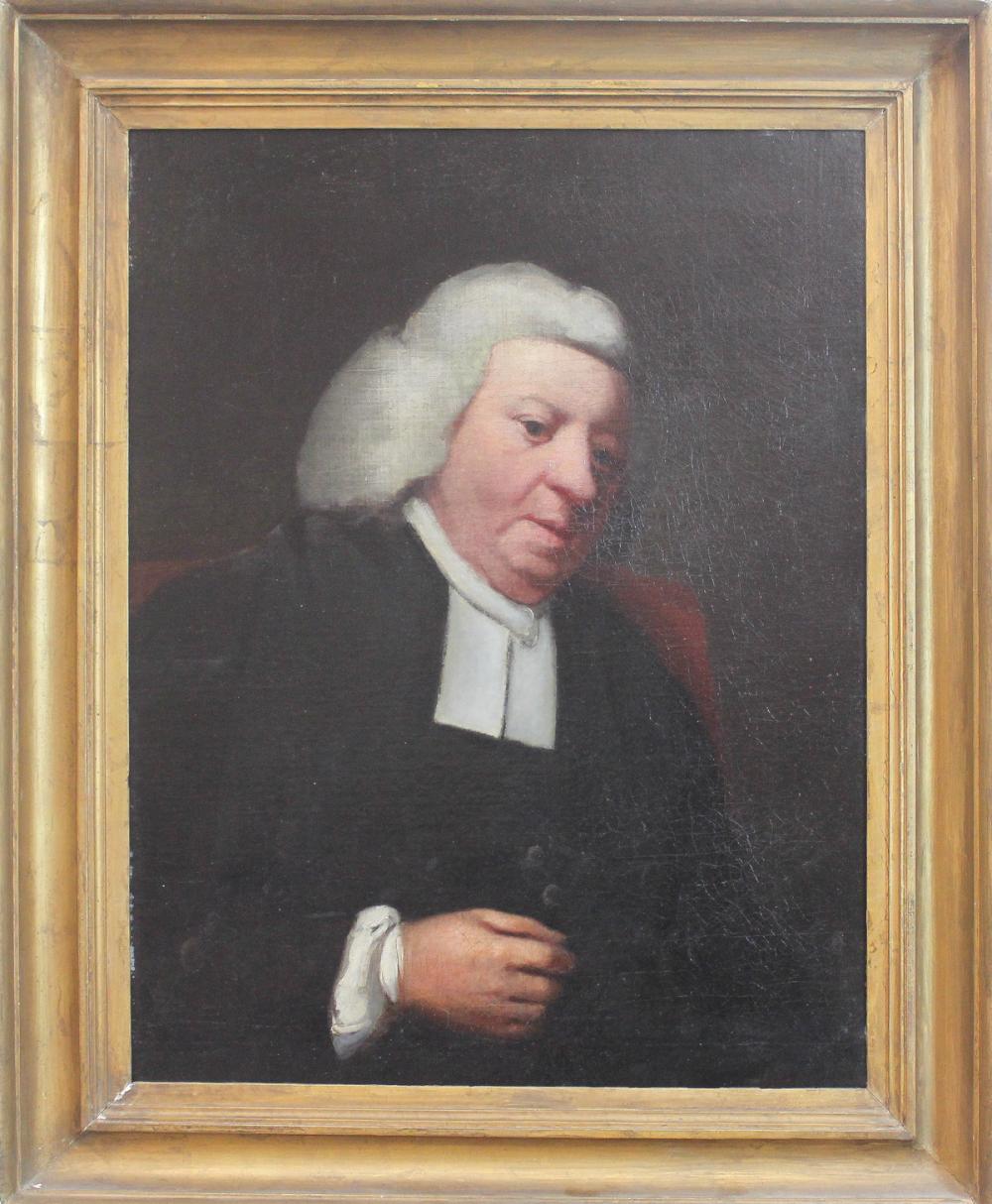 Appraisal: BRITISH SCHOOL OIL ON CANVAS portrait of a judge circa