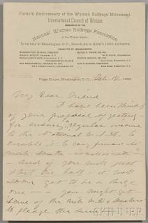 Appraisal: Anthony Susan B - Autograph Letter Signed February or September