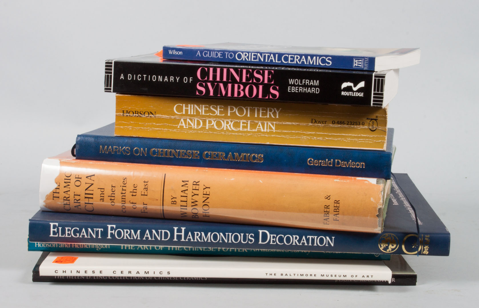 Appraisal: a assorted Chinese porcelain books good selection of books on