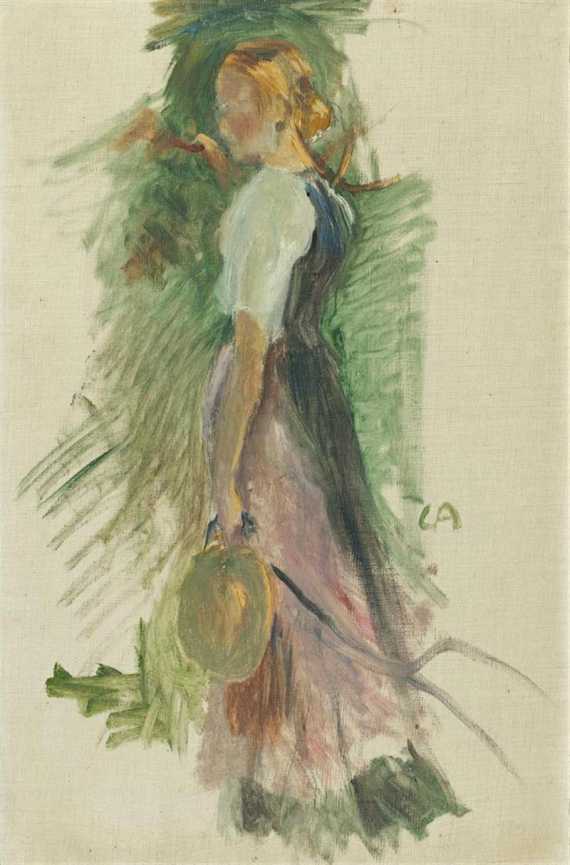 Appraisal: AMIET CUNO Solothurn - Oschwand Figure study Oil on canvas