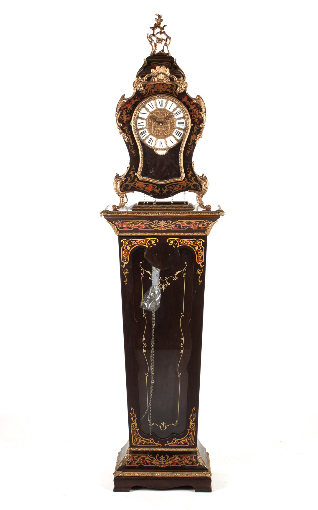 Appraisal: Napoleon III style clock pedestal clock with matching pedestal decorated