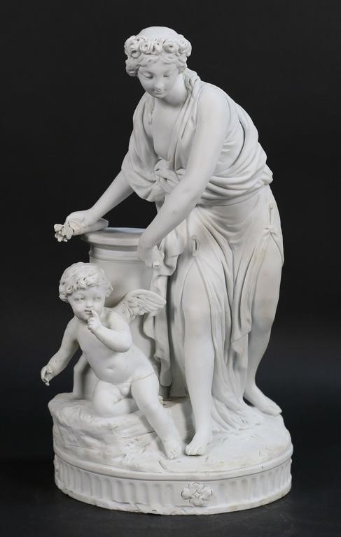 Appraisal: SEVRES BISQUE PORCELAIN FIGURE AFTER BACHELIERAfter Jean-Jacques Bachelier French -