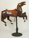 Appraisal: CAROUSEL HORSE - Late th C hand carved wooden carousel