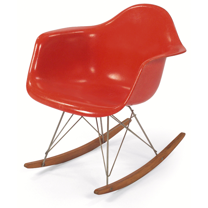 Appraisal: Charles and Ray Eames RAR rocking chair by Herman Miller