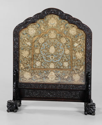 Appraisal: Throne Back Screen Chinese late th early th century exotic