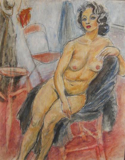 Appraisal: FRANCIS MCCARTHY american th century SEATED NUDE Signed bottom right