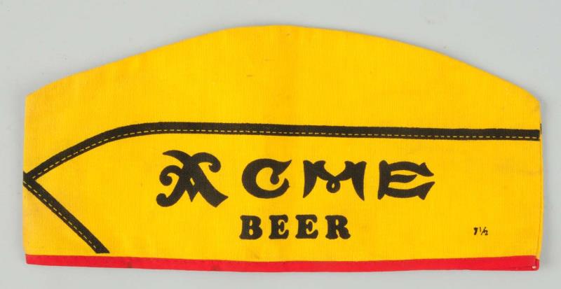 Appraisal: Acme Beer Delivery Man's Cloth Cap This cap is in