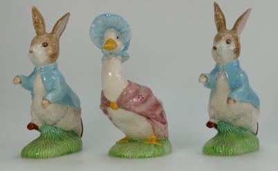 Appraisal: Beswick large Beatrix Potter figures Peter Rabbit x and Jemima