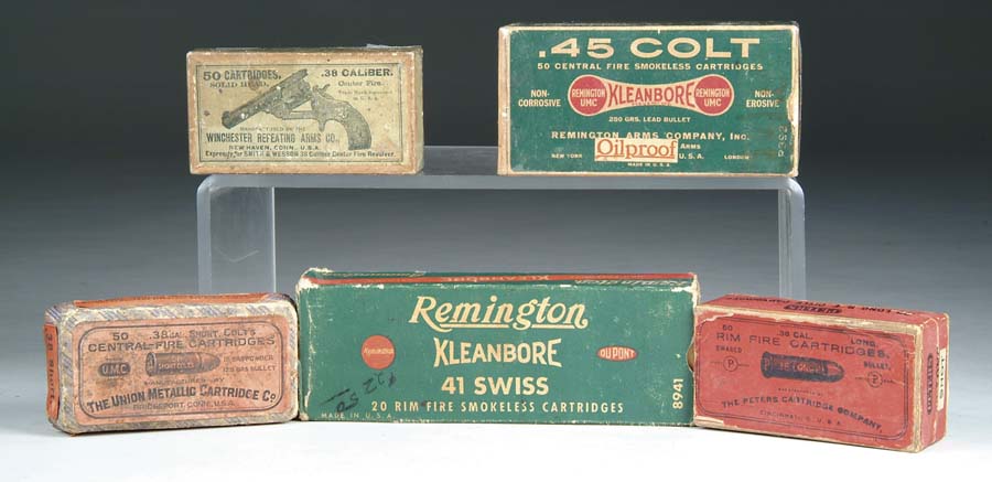 Appraisal: LOT OF APPROX BOXES OF MISCELLANEOUS OLD AMMUNITION Full box