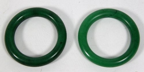 Appraisal: Two faux jade bangles