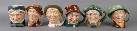 Appraisal: A Group of Six Royal Doulton Large Character Jugs Height