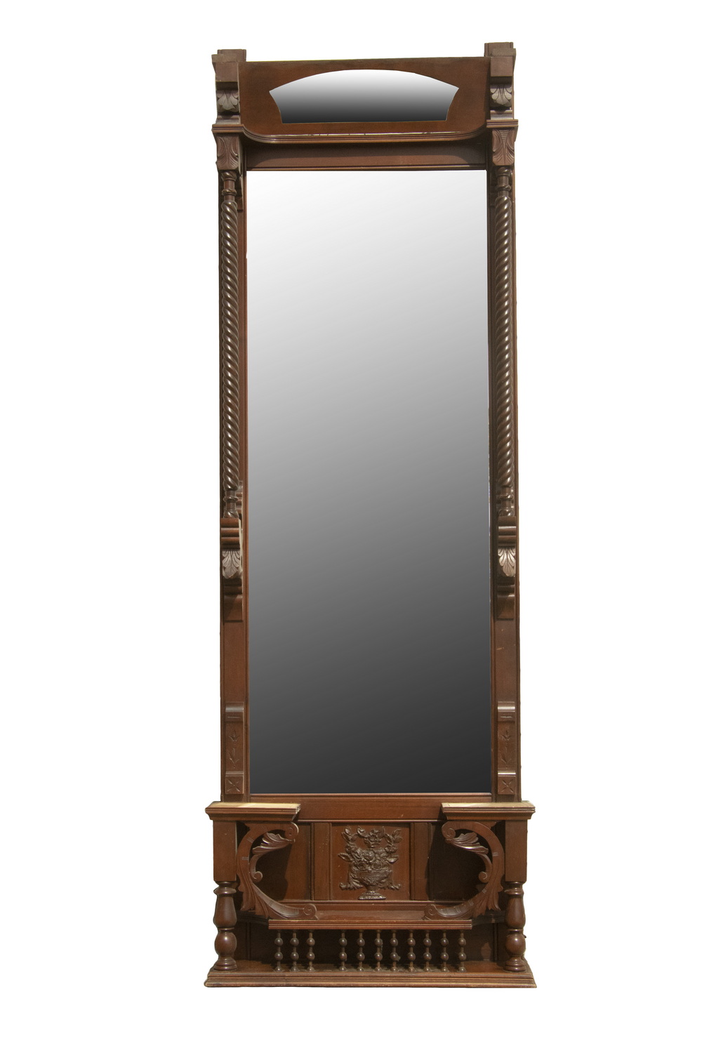 Appraisal: MAGNIFICENT LARGE HALL MIRROR IN CHERRY American Gilded Age Pier