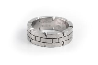 Appraisal: Cartier White Gold Band Cartier K white gold band Signed