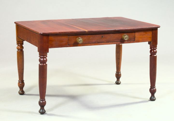 Appraisal: American Cherrywood Writing Desk mid- th century of Sheraton form