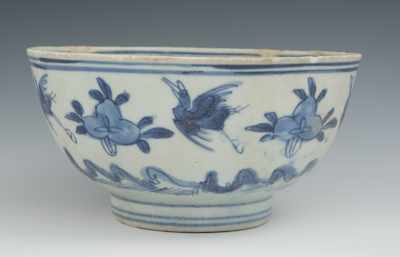 Appraisal: A Chinese Porcelain Blue and White Bowl Deep bowl raised