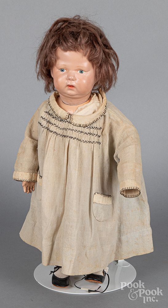 Appraisal: Schoenhut painted wood jointed doll Schoenhut painted wood jointed doll