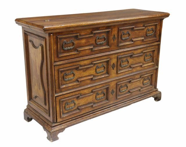 Appraisal: Italian Baroque style secretary commode th c in a walnut