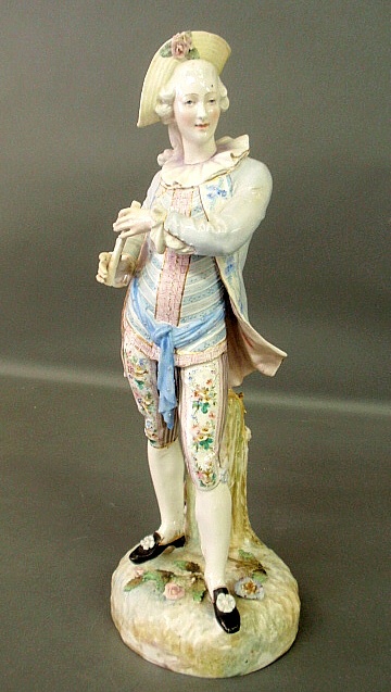 Appraisal: - Large Meissen standing figure of a gentleman h x