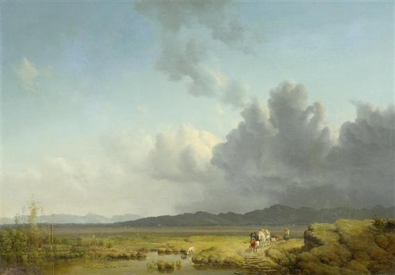 Appraisal: B RKEL HEINRICH Pirmasens - Munich Storm rising Oil on