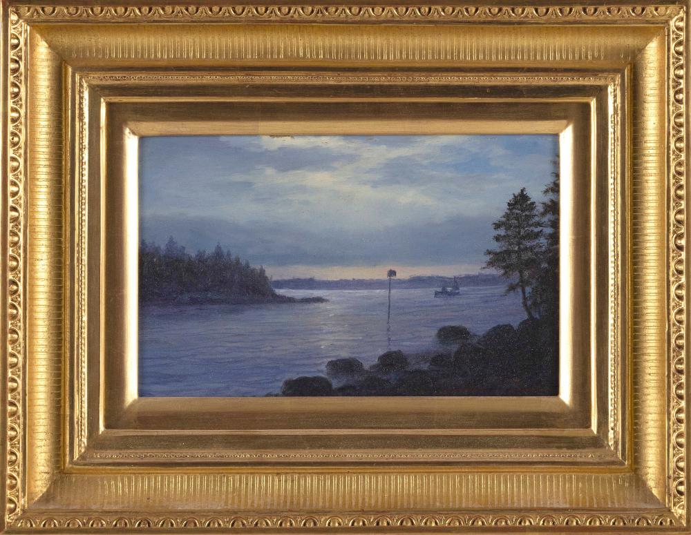 Appraisal: WILLIAM R DAVIS MASSACHUSETTS B SUNRISE SOUTHWEST HARBOR OIL ON