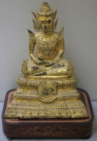 Appraisal: Vintage South East Asian Gilded Buddha From a Scarsdale NY