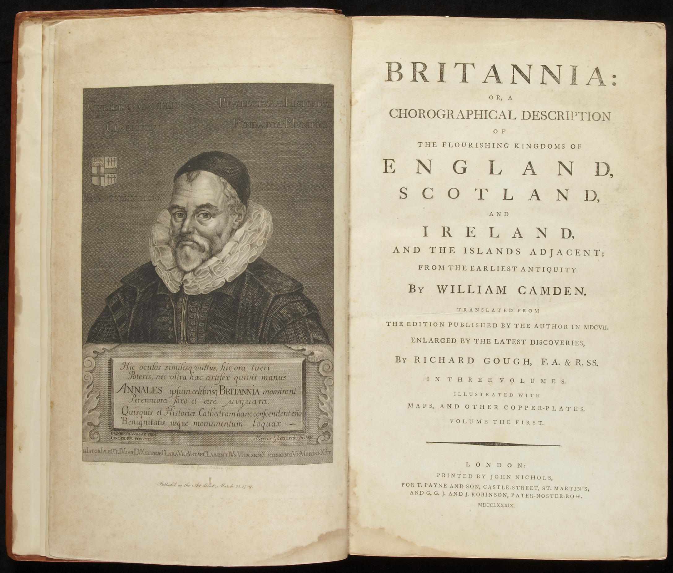 Appraisal: CAMDEN WILLIAM - Britannia or a Chorographical Description of the