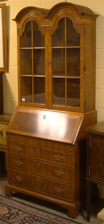 Appraisal: HENREDON GEORGE II STYLE SECRETARY BOOKCASE