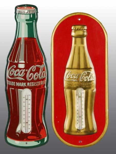 Appraisal: Lot of Tin Coca-Cola Thermometers Condition Excellent Plus Size Largest