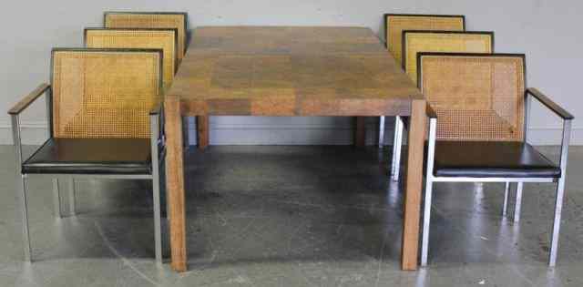 Appraisal: Midcentury Dining Table and Chairs A great looking set with