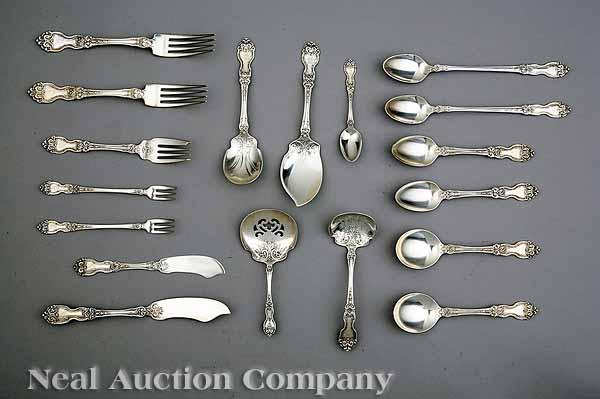 Appraisal: A Wallace Sterling Silver Partial Flatware Service La Reine pattern