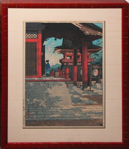 Appraisal: Artist Hasui Kawase Japanese - Title Meguro Fudo Do Temple