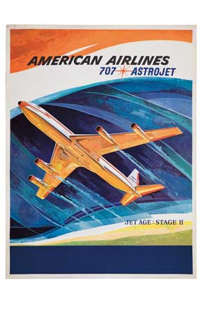 Appraisal: HANKE DATES UNKNOWN AMERICAN AIRLINES ASTROJET Circa s x inches