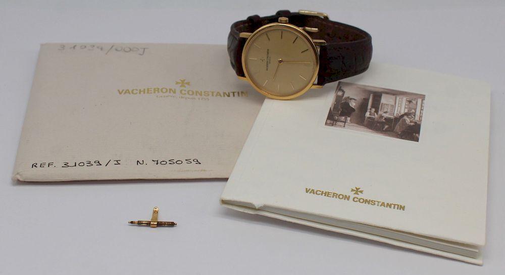 Appraisal: JEWELRY Men's Vacheron Constantin kt Watch Men's vintage Vacheron Constantin