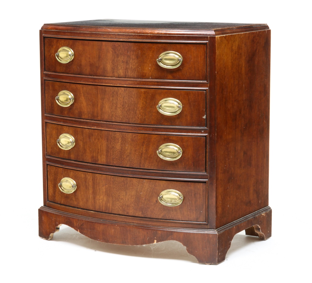 Appraisal: AMERICAN THOMASVILLE DIMINUTIVE CHEST Late th century mahogany with oak