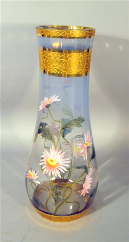 Appraisal: Large Austrian enameled glass vase early th century