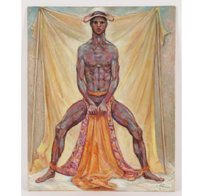 Appraisal: Robert Lohman American - African American figure study of a