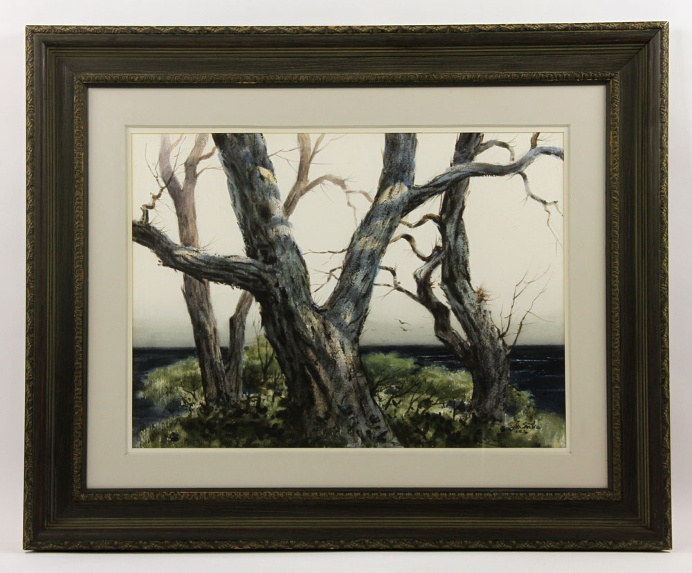 Appraisal: - Santoro Stark Trees W C Joseph Santoro American -