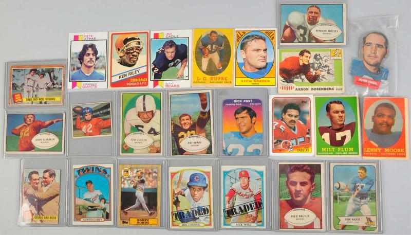 Appraisal: Lot of Baseball Football Cards Description Topps and Bowman Includes