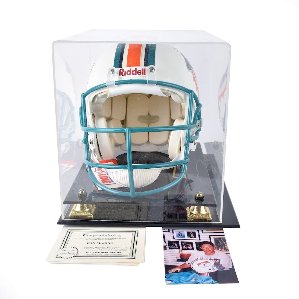 Appraisal: Signed Dan Marino Helmet Dan Marino TD Passes Full Size