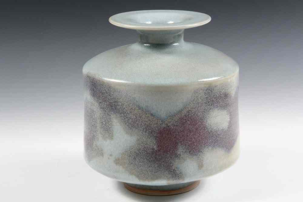 Appraisal: BROTHER THOMAS POTTERY - Low Cylindrical Vase by Brother Thomas