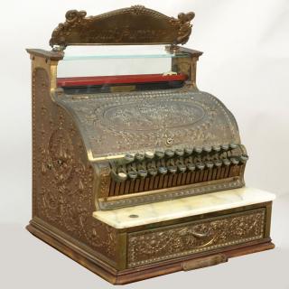 Appraisal: Antique Brass National Cash Register Antique Brass National Cash Register