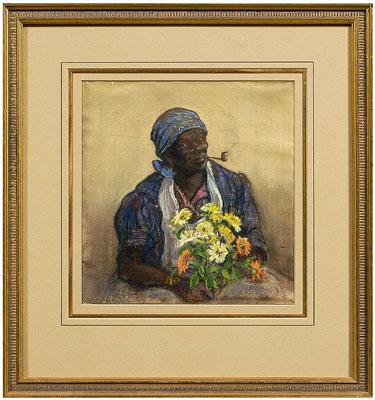 Appraisal: Elizabeth O'Neill Verner pastel Charleston South Carolina - flower vendor