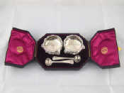 Appraisal: A pair of Victorian cauldron salts with lion masks and