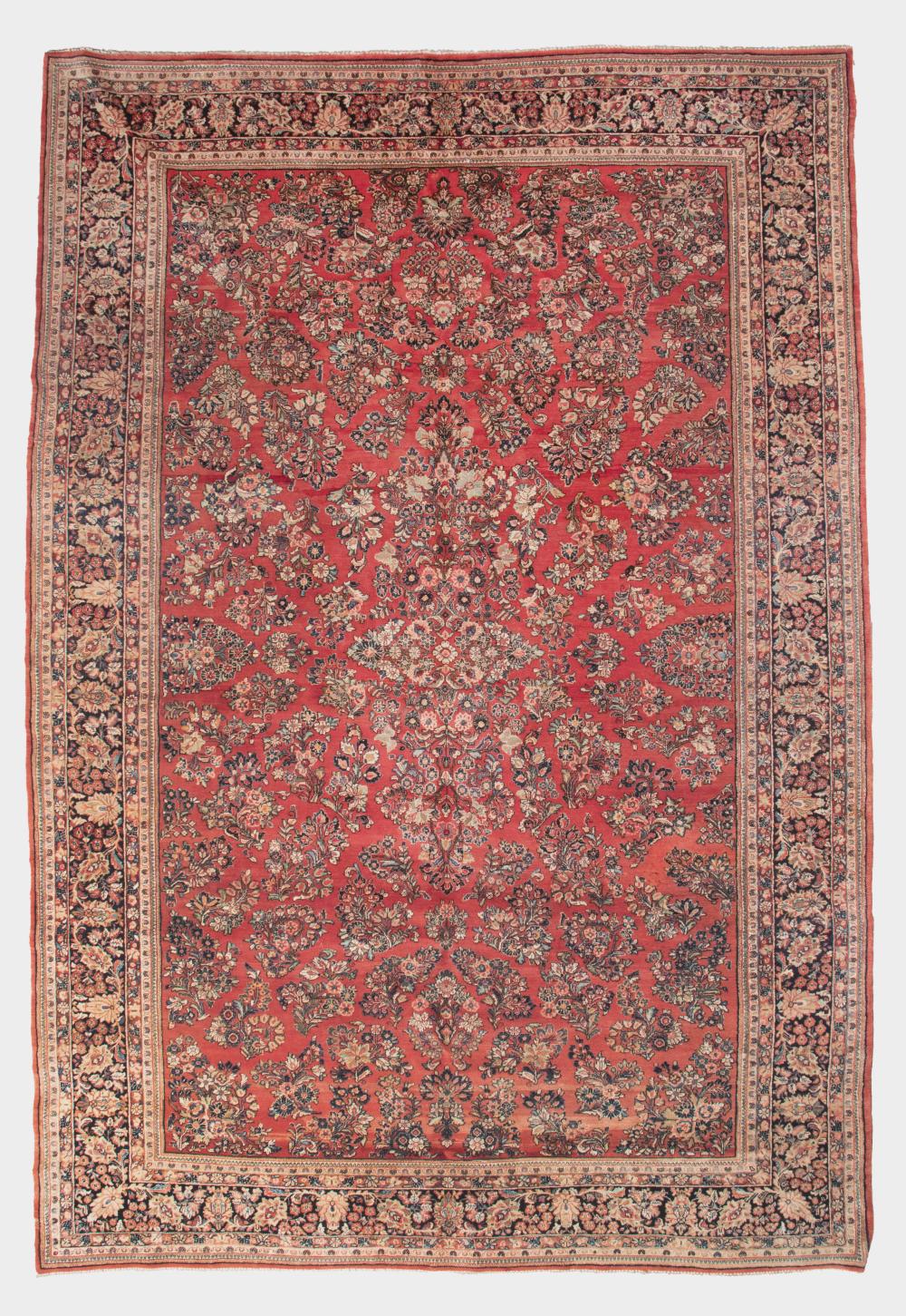 Appraisal: SAROUK RUG ' X ' MID- TH CENTURYSAROUK RUG '