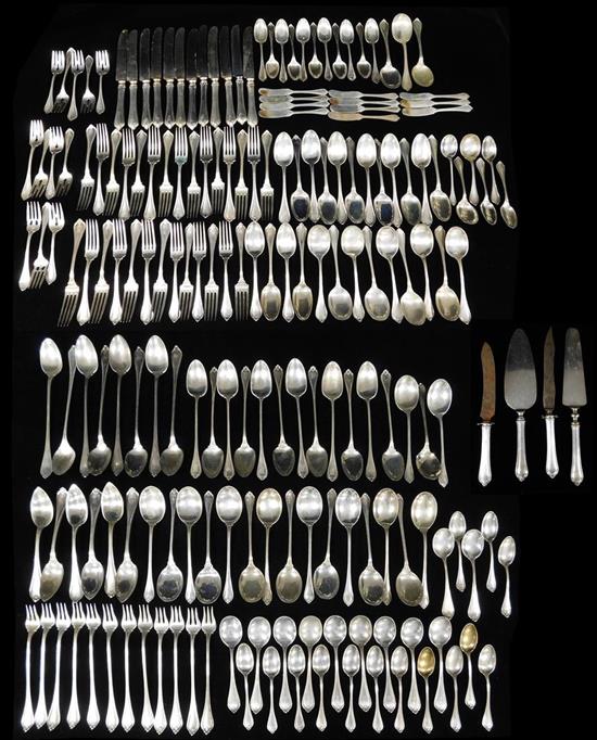 Appraisal: SILVER Towle Old Newbury flatware with several serving pieces approximately