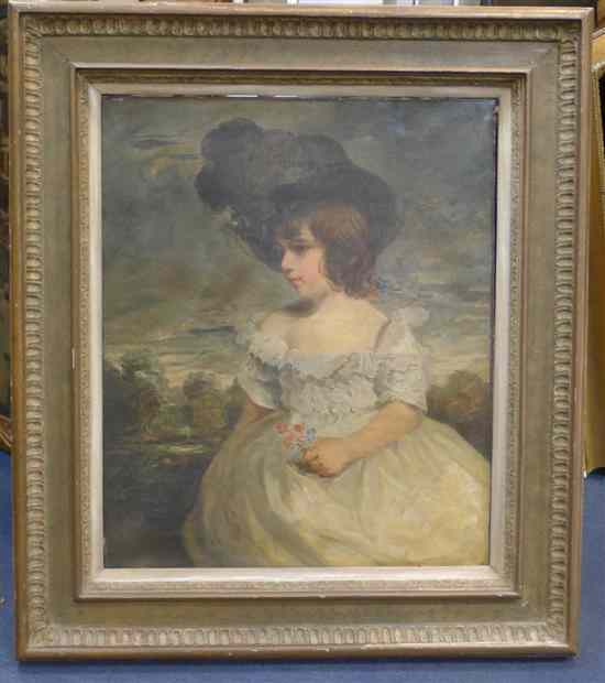 Appraisal: After Sir Joshua Reynolds - oil on canvas Portrait of